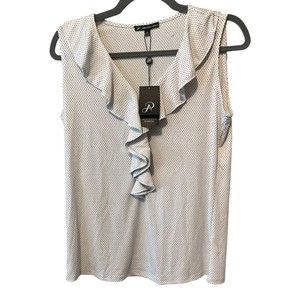 ** FINAL SALE** NWT Adrianna Papell Polka Dot Tank Blouse Small